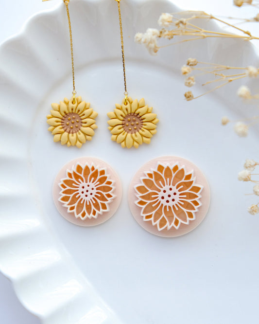Spring Sunflower Polymer Clay Cutter | Spring Clay Cutters | Boho Clay Cutter | Clay Earring Cutter | Jewelry Making