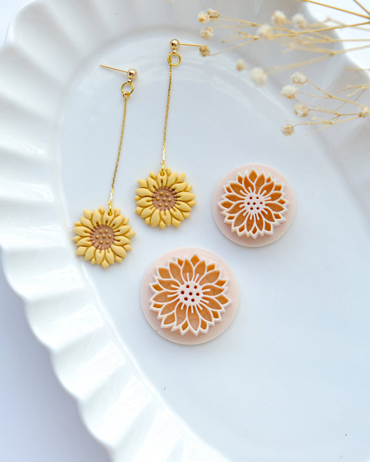 Spring Sunflower Polymer Clay Cutter | Spring Clay Cutters | Boho Clay Cutter | Clay Earring Cutter | Jewelry Making