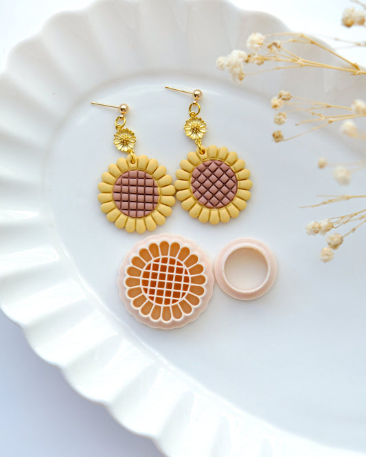Spring Sunflower Polymer Clay Cutter | Boho Clay Earring Cutter