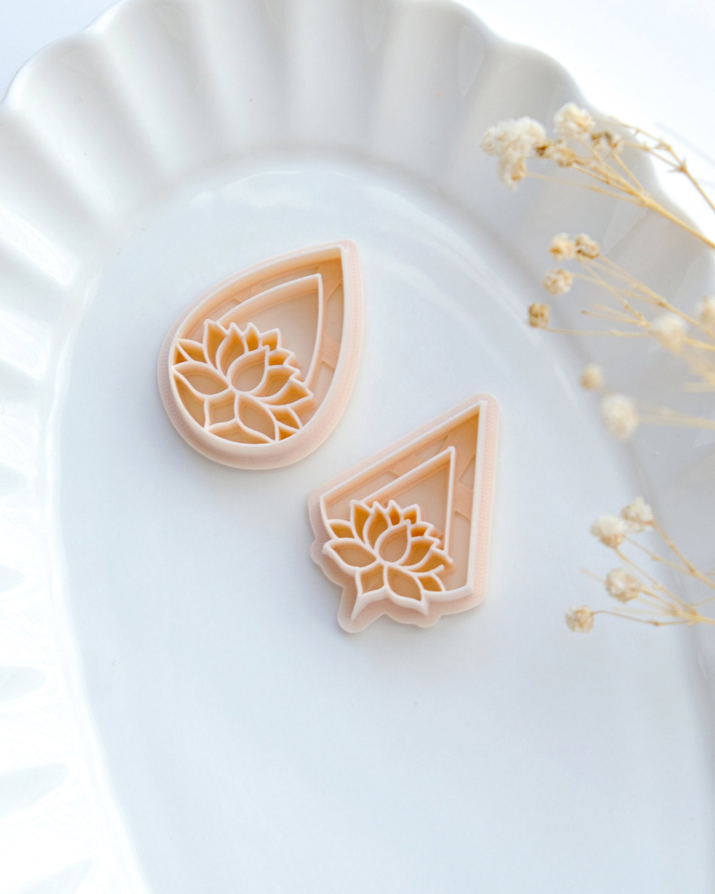 Lotus Teardrop Polymer Clay Cutters | Boho Clay Cutter | Spring Clay Cutter | Clay Earring Cutter | 3d Printed Cutters