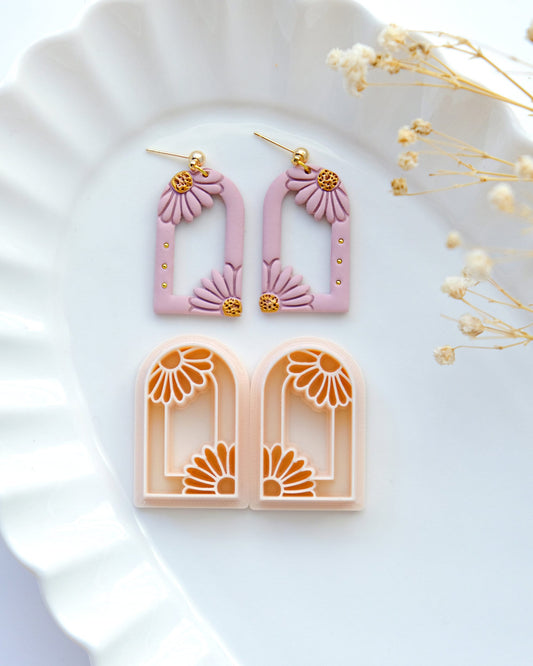 Daisy Flower Arch Cutout Polymer Clay Cutters | Spring Clay Cutters | Floral Clay Cutters | Jewelry Earring Making | Polymer Clay Tools
