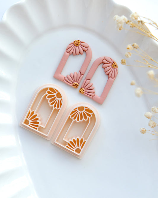 Daisy Flower Arch Cutout Polymer Clay Cutters | Spring Clay Cutters | Floral Clay Cutters | Jewelry Earring Making | Polymer Clay Tools