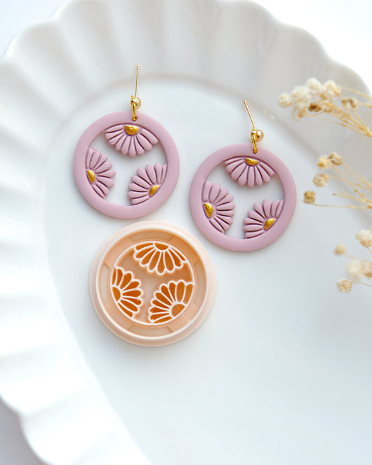 Daisy Flower Round Hoop Polymer Clay Cutter | Spring Clay Cutters | Floral Clay Cutters | Clay Earring Cutters | Jewelry Making | Clay Tools
