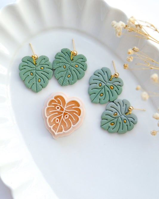 Monstera Polymer Clay Cutter | Spring Clay Cutter | Botanical Clay Cutter | Boho Clay Cutter | 3d Printed Cutter | Clay Earring Cutter
