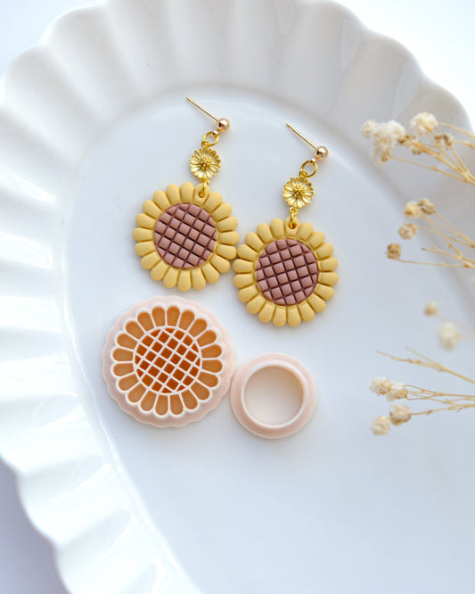 Spring Sunflower Polymer Clay Cutter | Boho Clay Earring Cutter