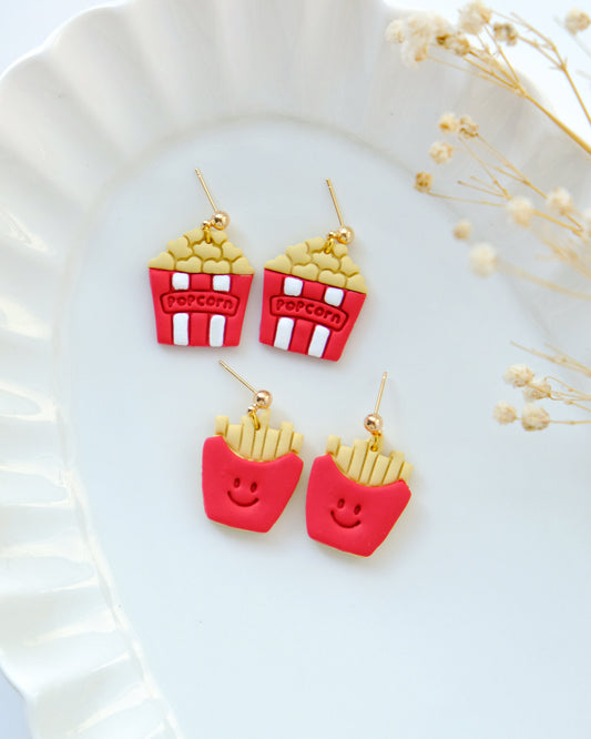 Cute Food Polymer Clay Cutters | Summer Clay Cutters | Clay Earring Cutters | Polymer Clay Earring Cutter | Popcorn Fries