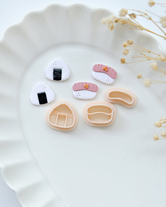 Sushi Stud Polymer Clay Cutters | Cute Food Clay Cutters | Clay Earring Cutters | Polymer Clay Tools | 3d Printed Cutter