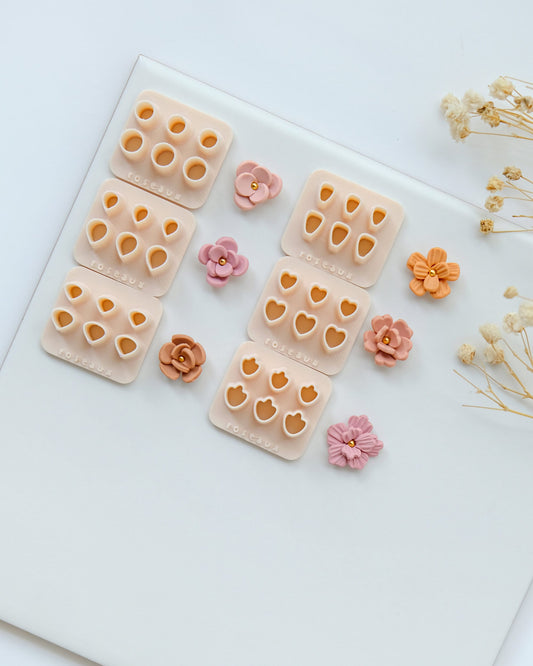 Mini Flower Petal Polymer Clay Cutters