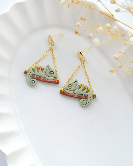 Chameleon Polymer Clay Cutters | Summer Animal Clay Earring Cutters