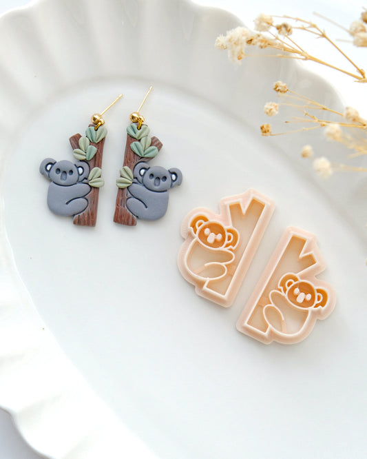 Koala Polymer Clay Cutters | Summer Animal Clay Earring Cutters