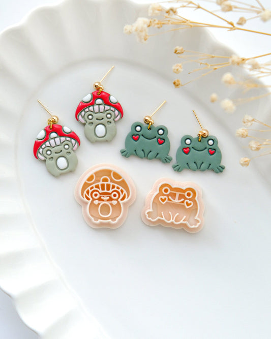 Cute Frog Polymer Clay Cutters | Summer Animal Clay Earring Cutters