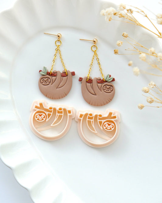 Sloth Polymer Clay Cutters | Summer Animal Clay Earring Cutters