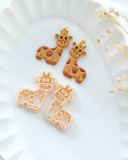 Giraffes Polymer Clay Cutter | Summer Animal Clay Earring Cutters