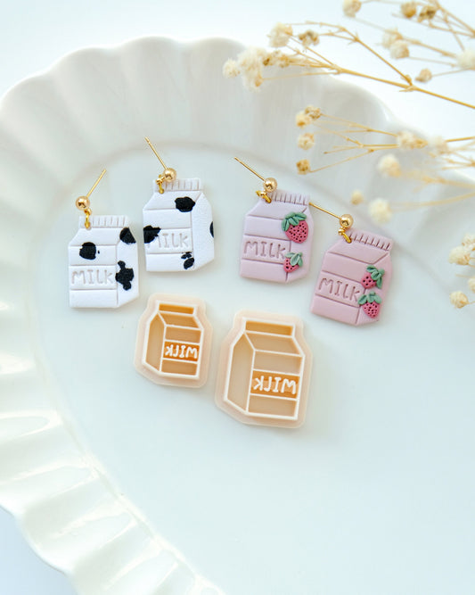 Milk Polymer Clay Cutter | Cute Food Clay Cutters | Clay Earring Cutters | Polymer Clay Earring Cutter