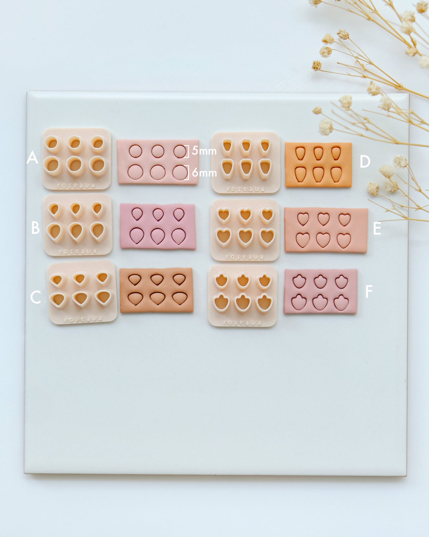 Mini Flower Petal Polymer Clay Cutters | Micro Petal Clay Cutters | Mini Polymer Clay Cutters | Clay Earring Cutters | Clay Tools