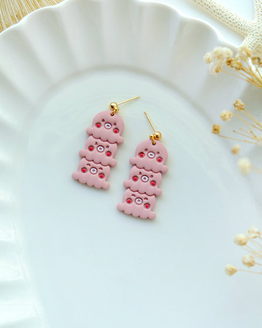 Cute Octopus Stack Polymer Clay Cutter | Summer Ocean Animal Clay Earring Cutter