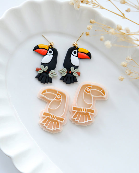 Toucan Bird Polymer Clay Cutters | Summer Animal Clay Earring Cutters