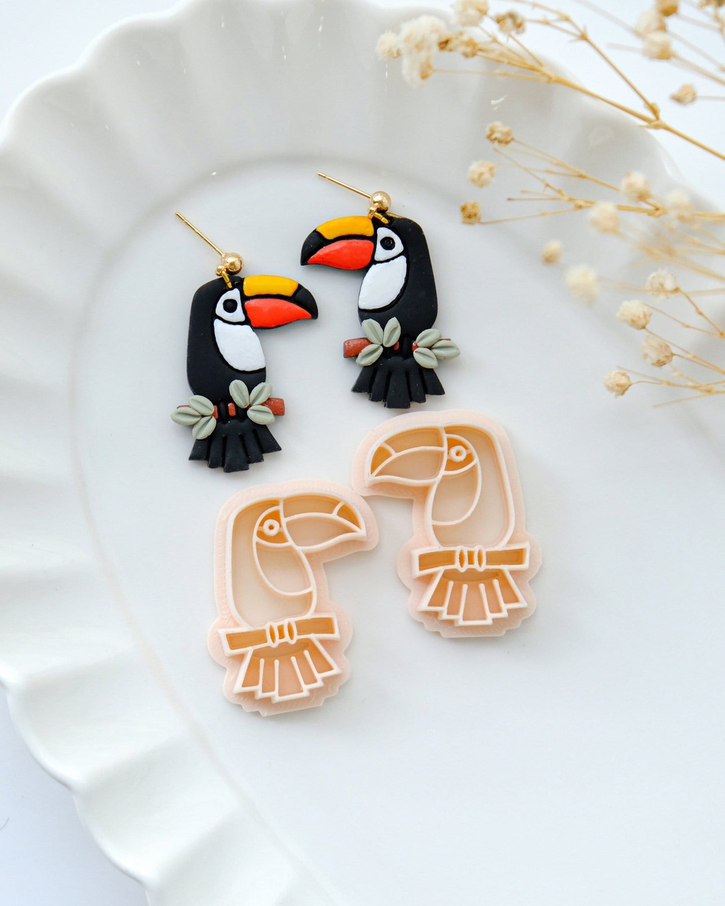Toucan Bird Polymer Clay Cutters | Summer Animal Clay Earring Cutters