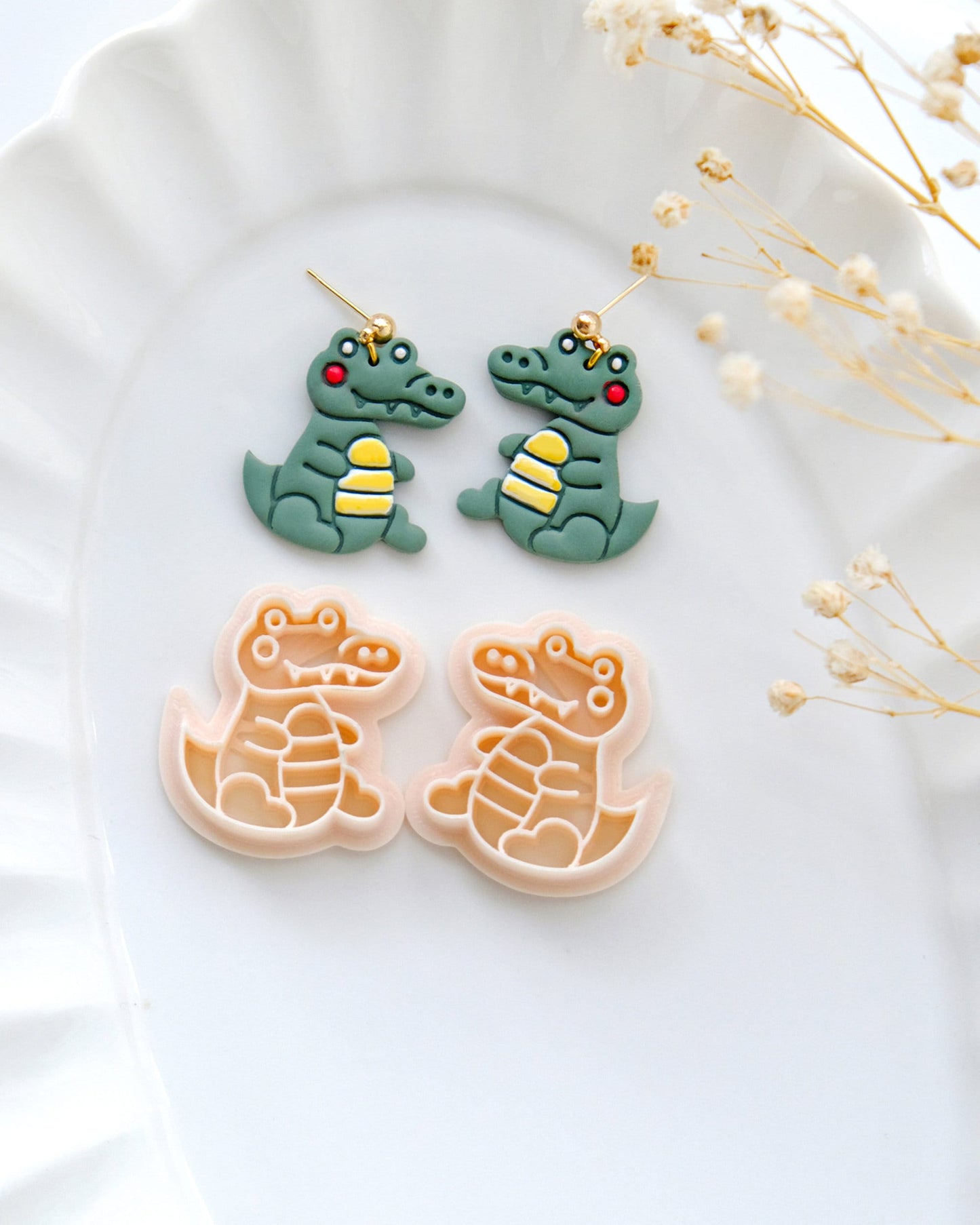 Cute Crocodile Polymer Clay Cutters | Snake Animal Clay Earring Cutters