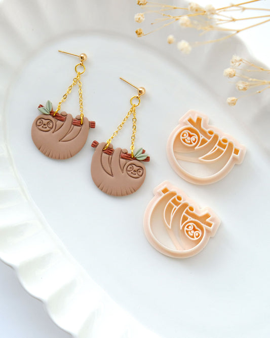 Sloth Polymer Clay Cutters | Summer Animal Clay Earring Cutters