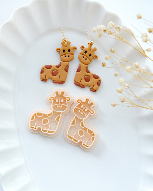 Giraffes Polymer Clay Cutter | Summer Animal Clay Earring Cutters