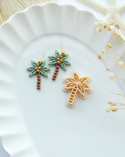 Summer Coconut Tree Polymer Clay Cutter | Ocean Clay Earring Cutters