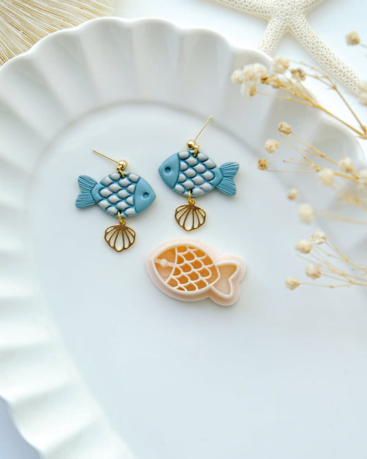 Summer Fish Polymer Clay Cutter | Ocean Animal Clay Earring Cutter for Clay Jewelry