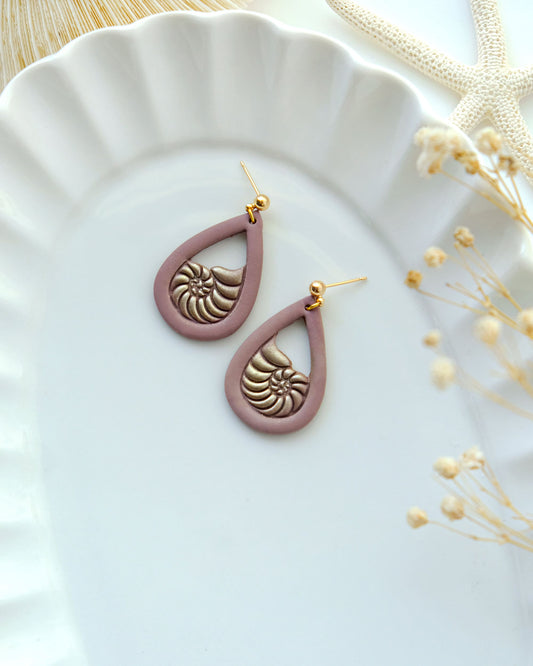 Seashell Teardrop Polymer Clay Cutter Set | Summer Ocean Flower Clay Earring Cutters