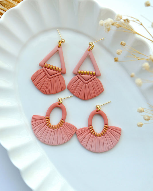 Macrame Polymer Clay Cutters | Fall Boho Clay Earring Cutter for Jewelry Making
