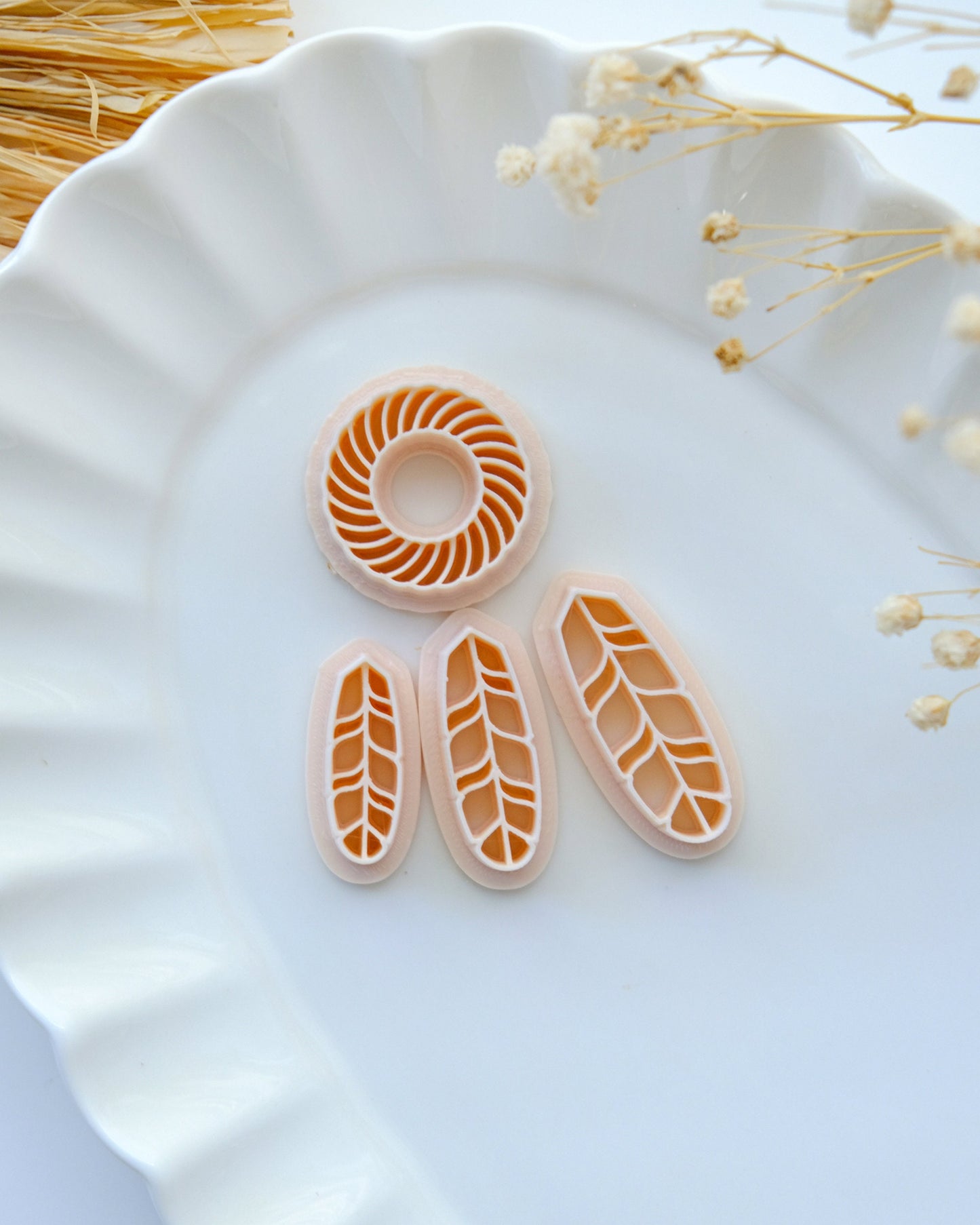 Boho Feather Tribe Polymer Clay Cutters | Fall Western Clay Earring Cutter Set for Jewelry Making