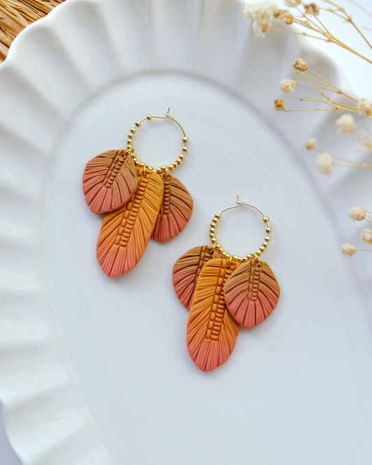 Macrame Feather Polymer Clay Cutters | Fall Boho Clay Earring Cutter for Jewelry Making