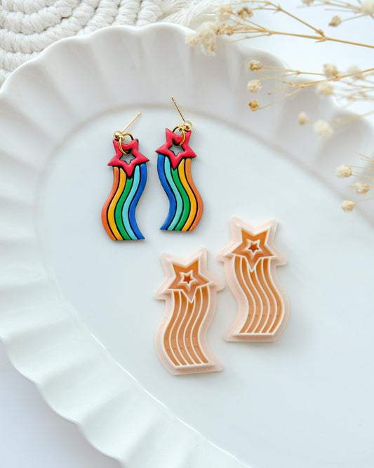 Rainbow Star Polymer Clay Cutters | Pride Month Clay Earring Cutter for Jewelry Making