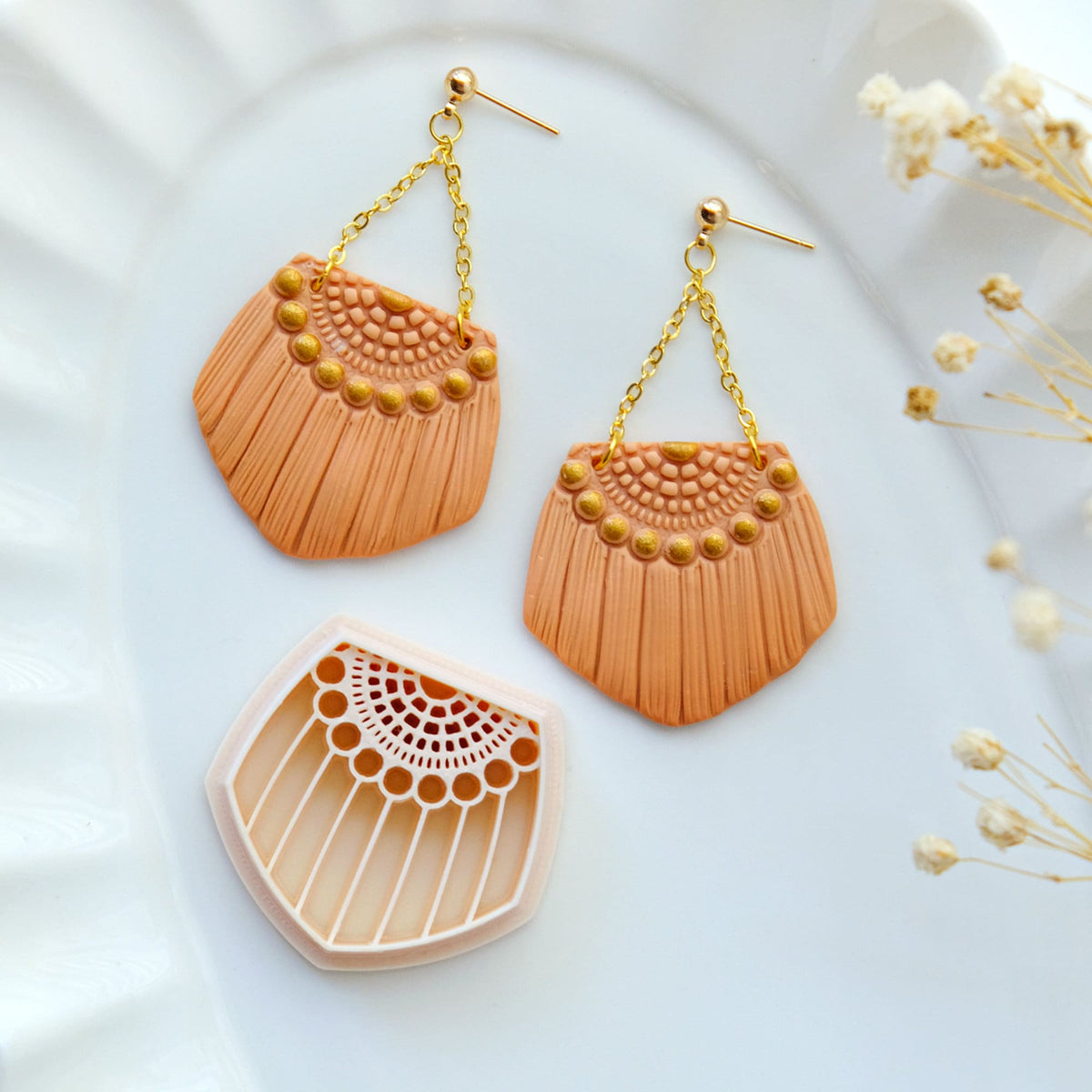 Macrame Fan Polymer Clay Cutter