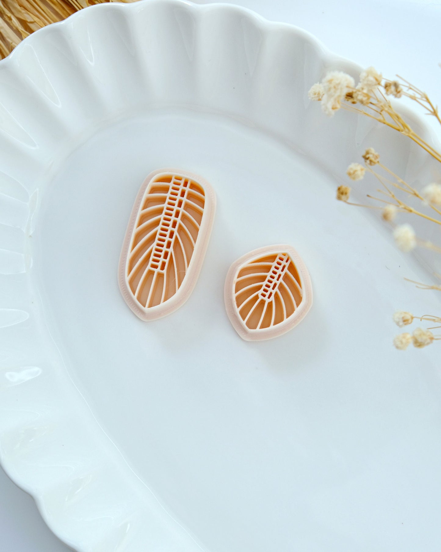 Macrame Feather Polymer Clay Cutters | Fall Boho Clay Earring Cutter for Jewelry Making