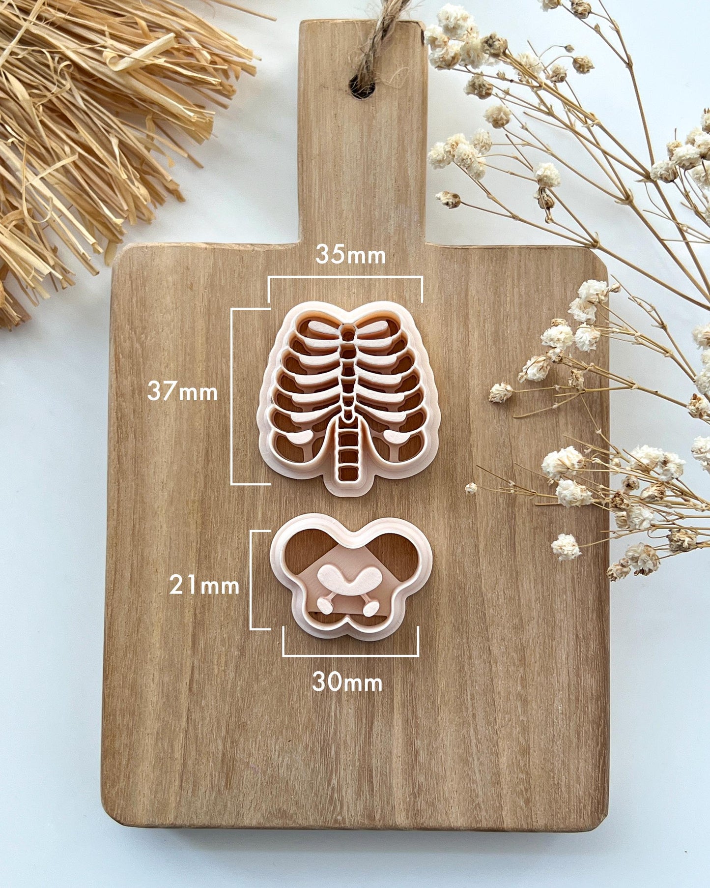 2024 Halloween Polymer Clay Cutters | Skeleton Bones Clay Earring Cutters & Tools | Rib Cage | Pelvis