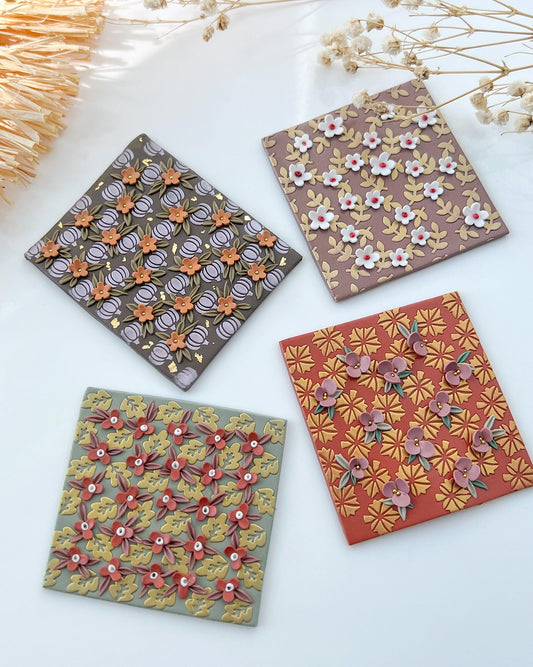 Fall Leaves Clay Stencils | Polymer Clay Stencil for Earring Making | Reusable Stencils