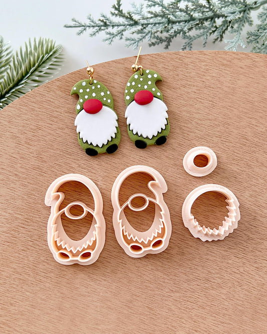 Winter Gnome Clay Earring Cutters