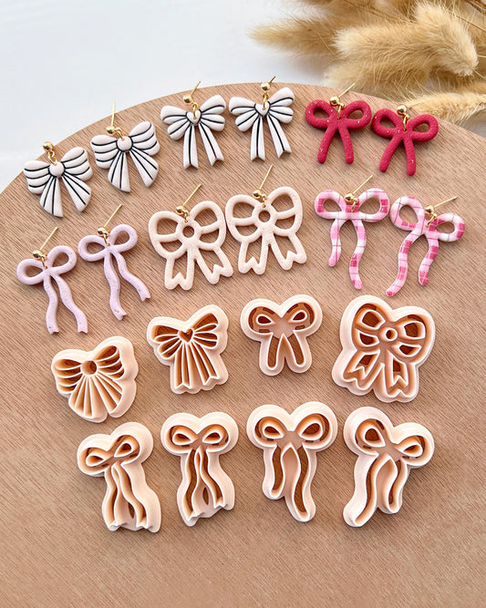 Valentine's Day Bow Polymer Clay Cutters
