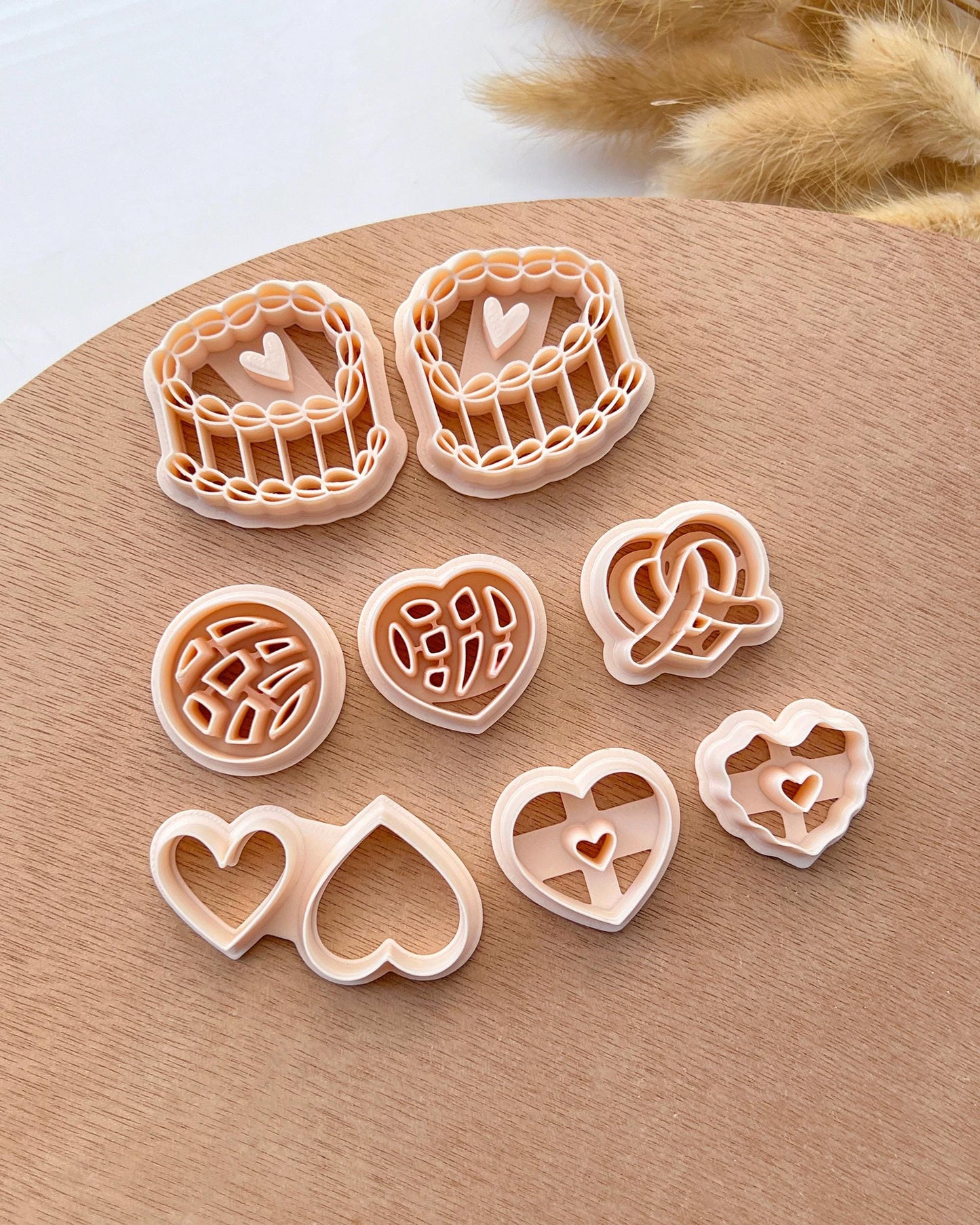 Valentines Heart Polymer Clay Cutters | Love Cookie Clay Cutter | Clay Earring Tools | Concha | Cake | Pretzel