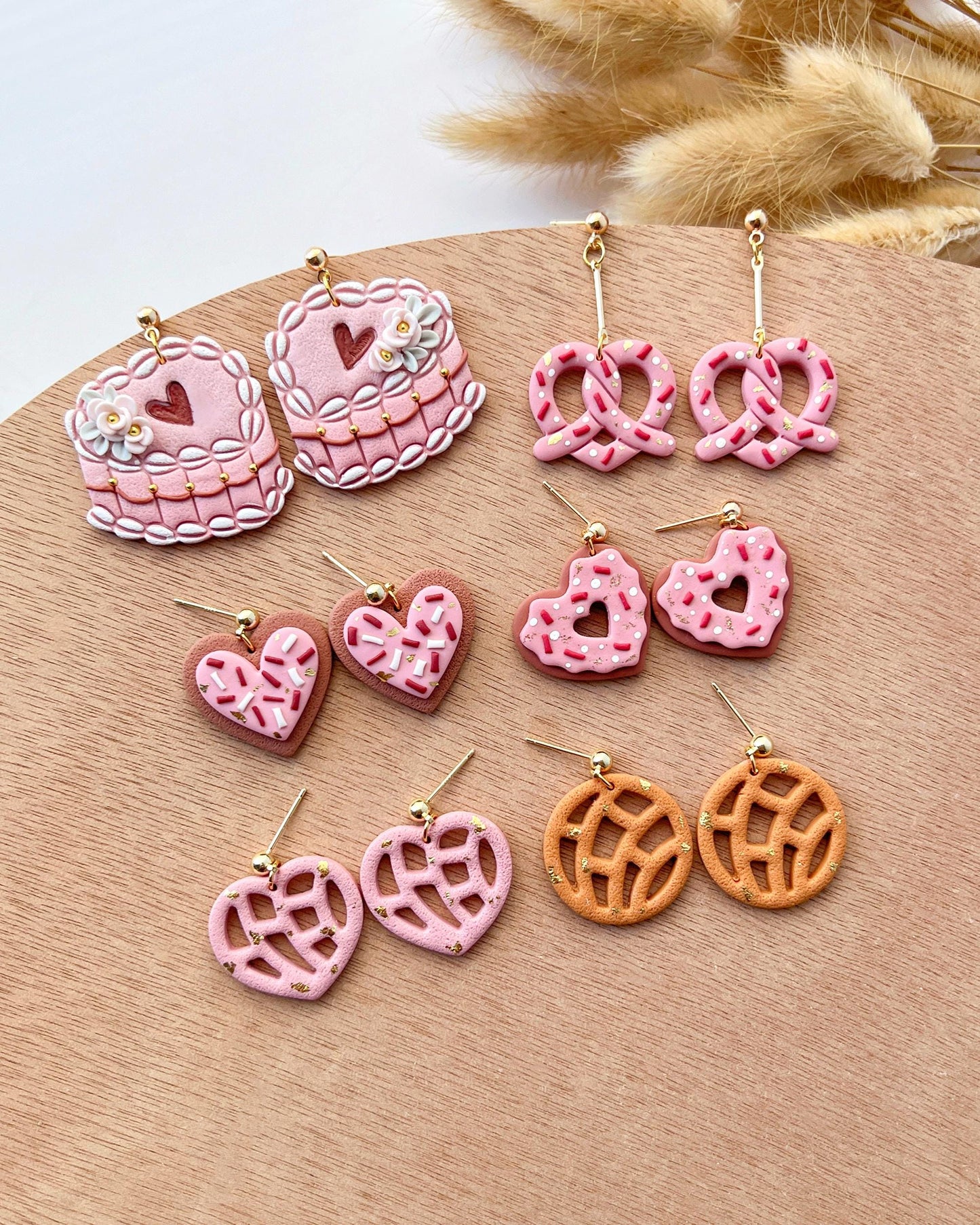 Valentines Heart Polymer Clay Cutters | Love Cookie Clay Cutter | Clay Earring Tools | Concha | Cake | Pretzel