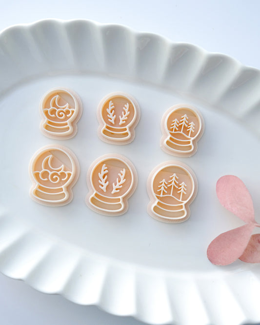Snow Globe Polymer Clay Cutters Set