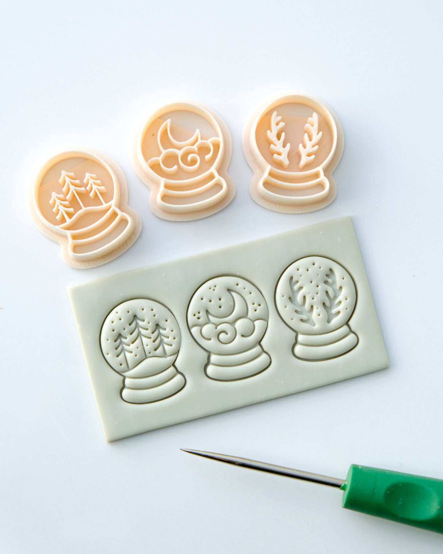 Snow Globe Polymer Clay Cutters Set