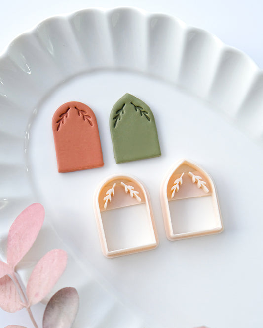Embossed Leaf Arch Clay Earring Cutters
