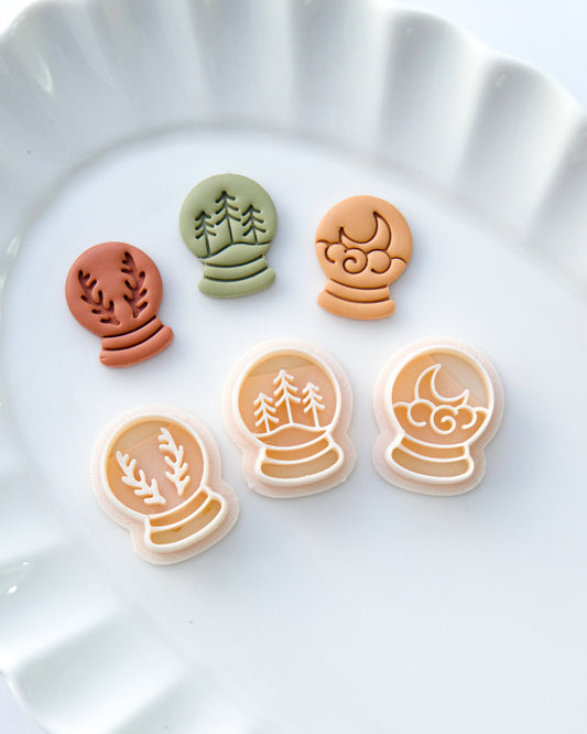 Snow Globe Polymer Clay Cutters Set