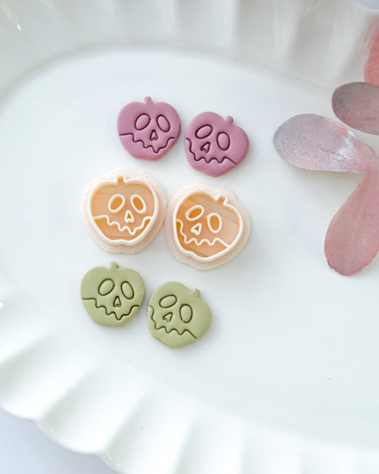 Halloween Skull Apple Polymer Clay Cutters