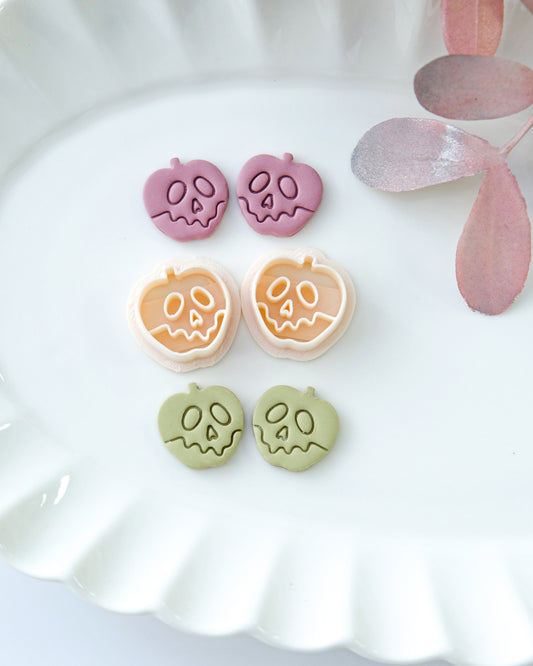 Halloween Skull Apple Polymer Clay Cutters