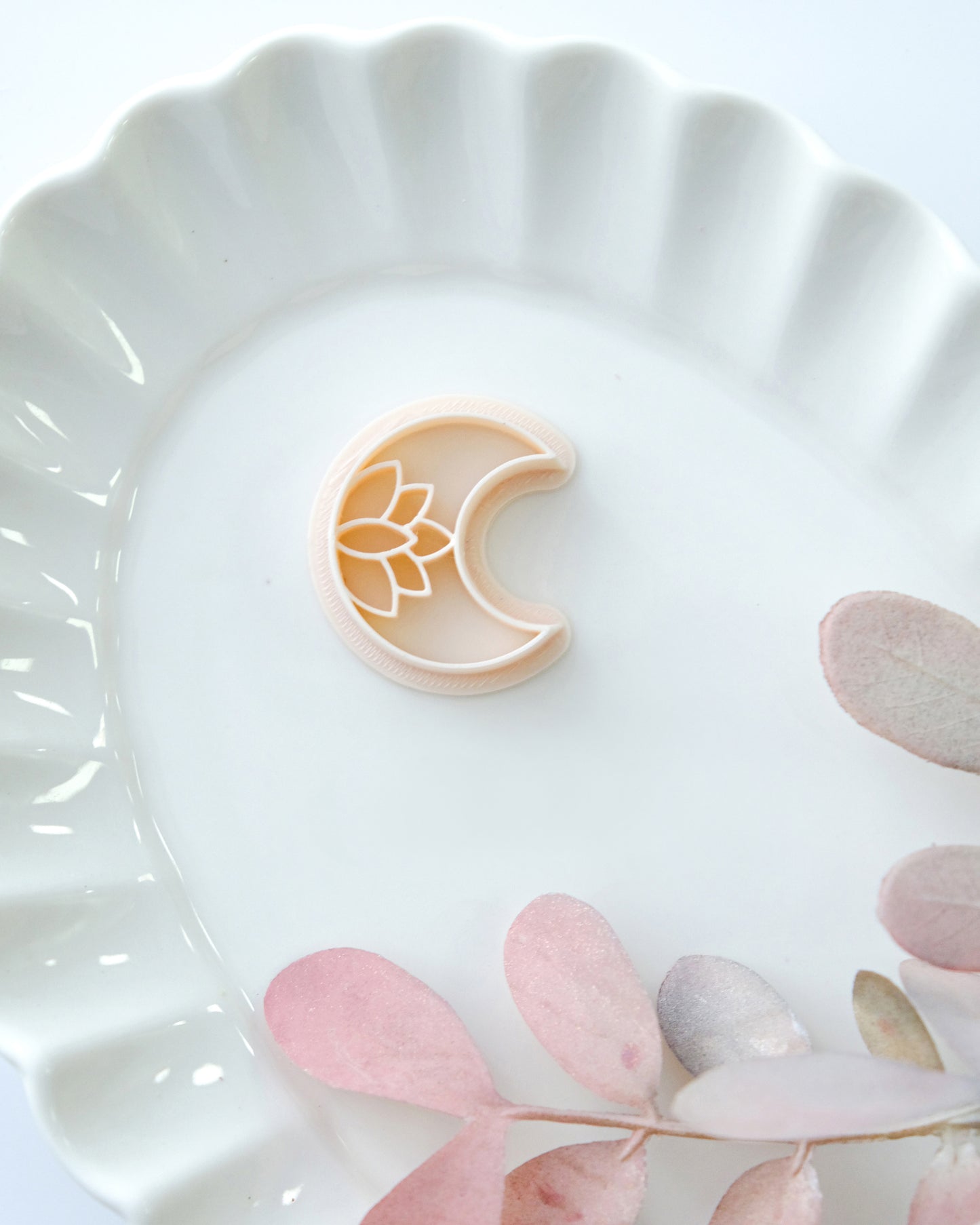 Embossing Lotus Moon Polymer Clay Cutter