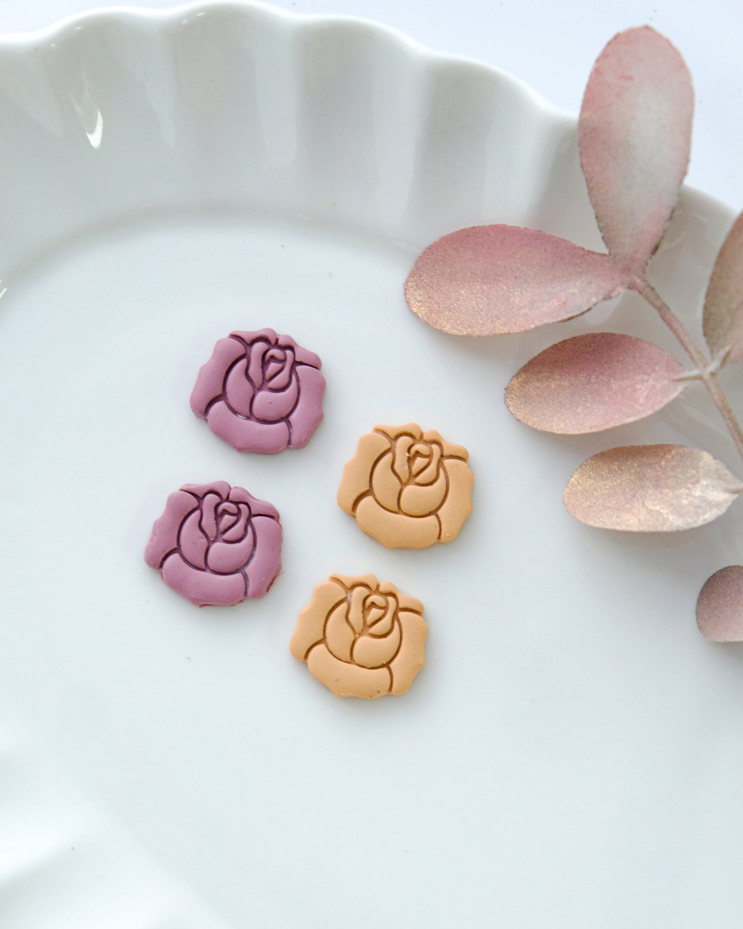 Rose Polymer Clay Cutter for Stud Earrings