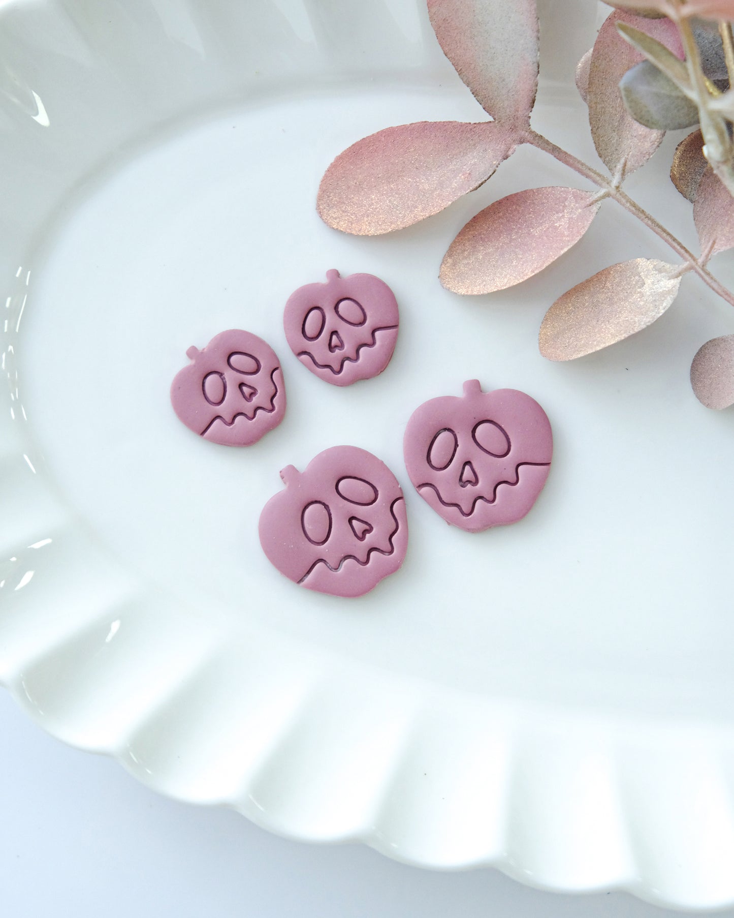Halloween Skull Apple Polymer Clay Cutters