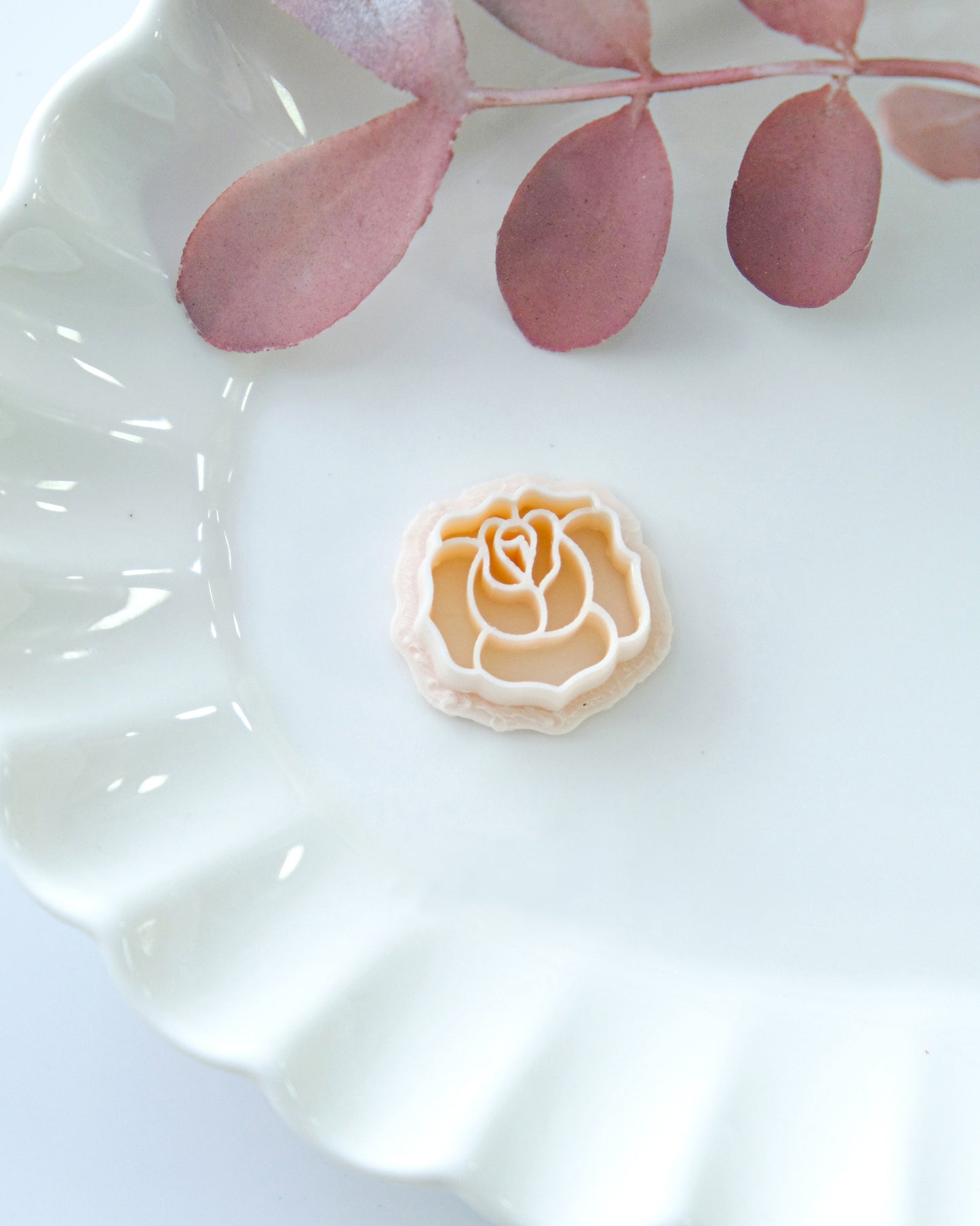 Rose Polymer Clay Cutter for Stud Earrings